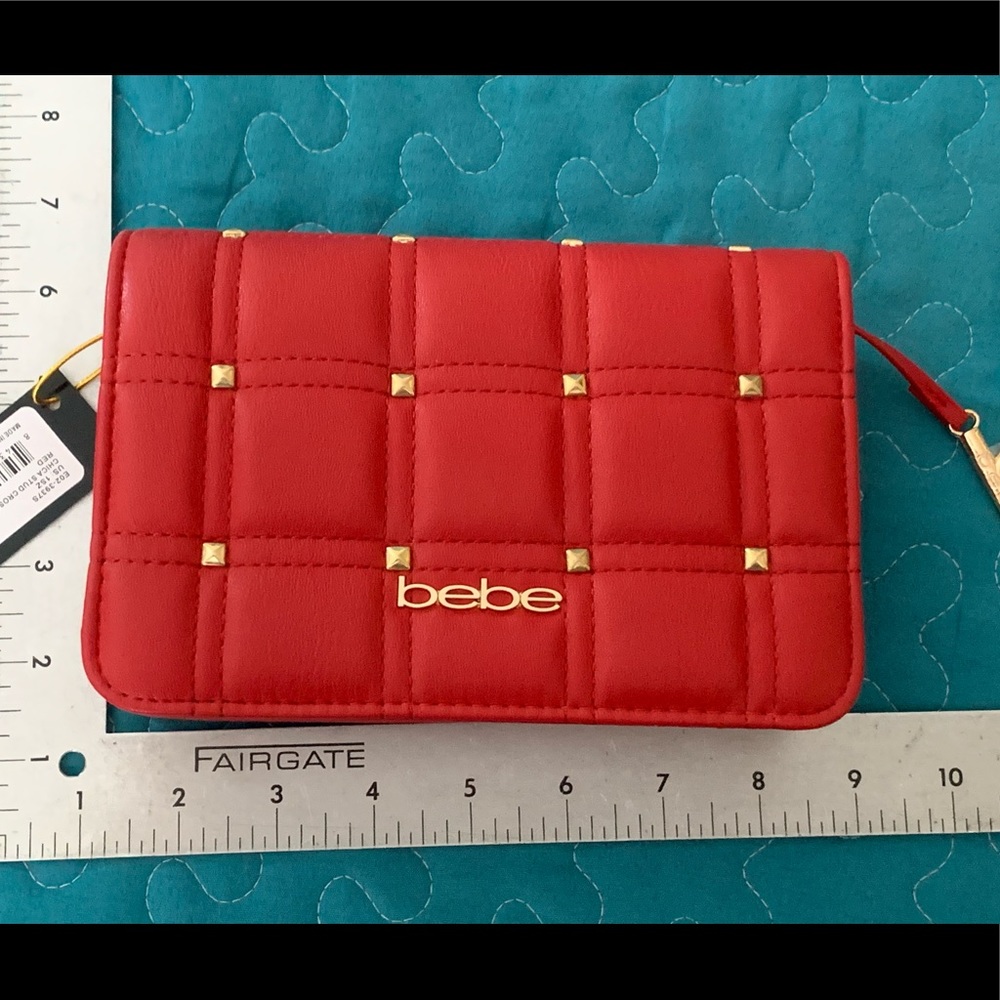 NWT. Bebe Red Crossbody Bag - Picture 13 of 16